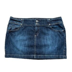 Coastal Cowgirl Denim Mini Skirt Jean Skirt Festival Fashion - Size 13